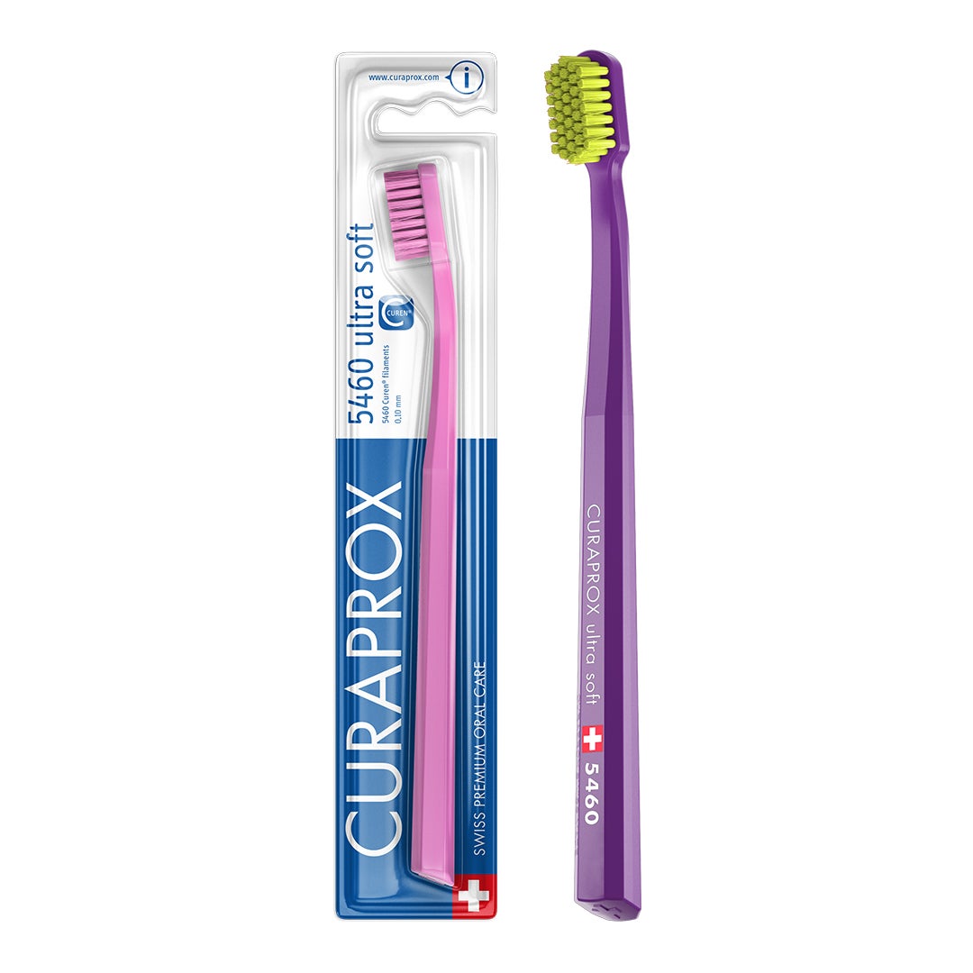 CS 5460 Ultra-Soft Toothbrush | BPA-Free Manual Brush for Adults with 5460 CUREN® Filaments | Gentle Plaque Removal for Healthier Gums and Teeth – Surprise Colour, 1 Pack